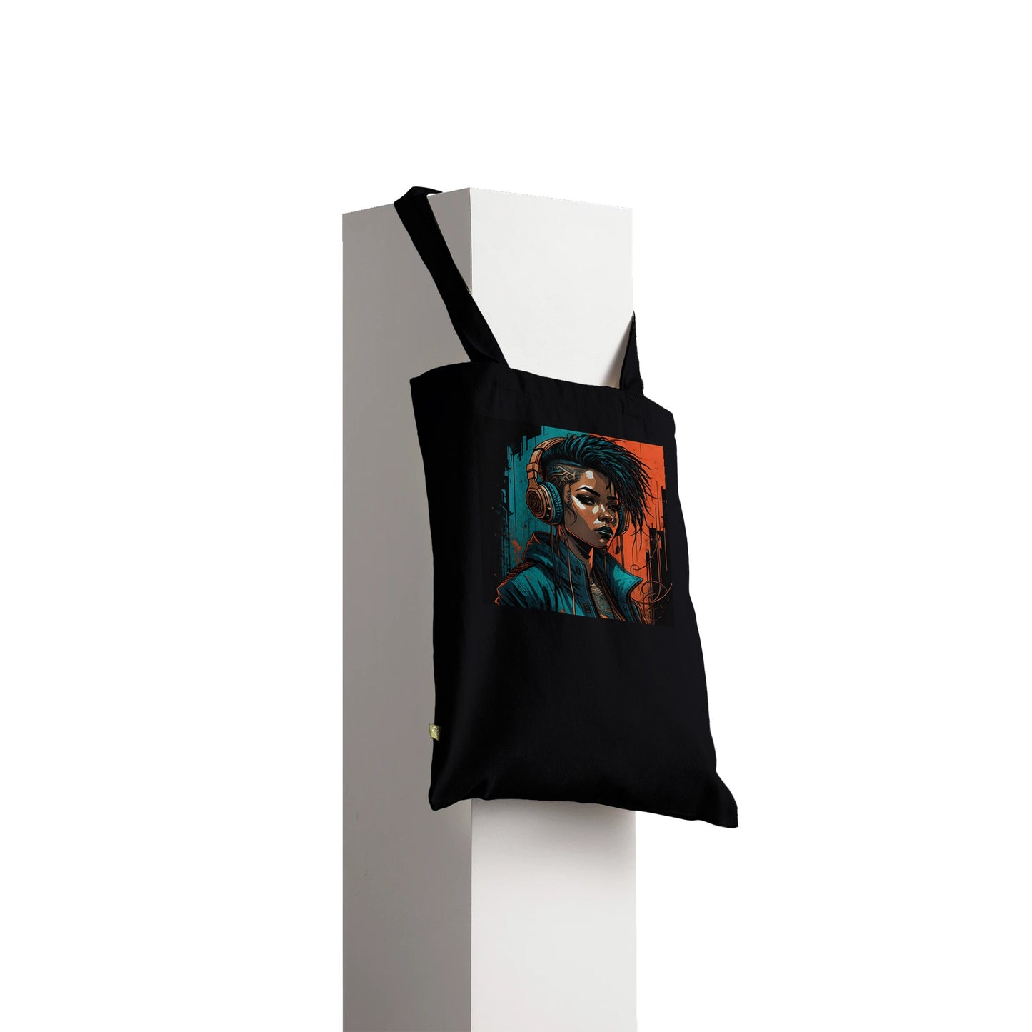 Punk Rock Girl Graff. Orange & Torq. - Premium Tote Bag